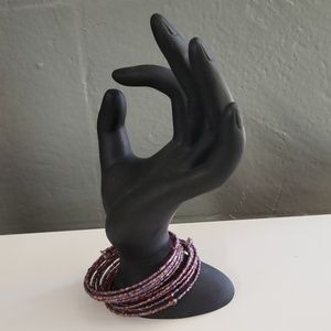 Purple beaded wrap around bracelet